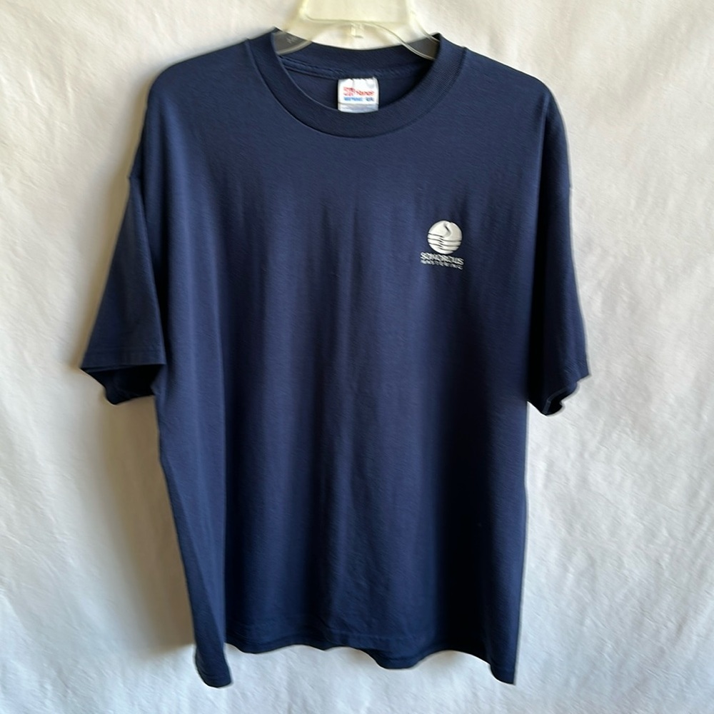 Hanes Sonorous Mastering navy T-shirt, size XL